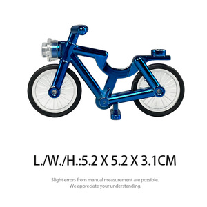 Accesorios de Bloques de Construcción para Bicicletas Electrochapados, Conjuntos de Bloques de Construcción para Bicicletas Compatibles con Mini Figuras de Acción, Juguetes de Plástico Personalizados - Product Image 5