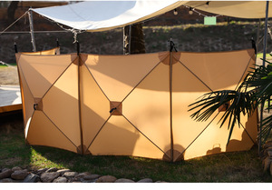 Biombo <span class=keywords><strong>Plegable</strong></span> Impermeable de Lona para <span class=keywords><strong>Playa</strong></span>, Protección Contra el Viento - Product Image 6