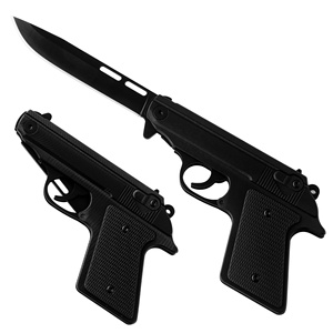 Nouveau couteau pliant de type pistolet de style allemand 2026, couteau miniature multifonctionnel portable pour l'extérieur avec manche en aluminium 3CR13, emballé - Product Image 1