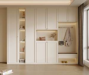 Phong cách Châu Âu MDF nhà Tủ giày tùy chỉnh và điều chỉnh các tính năng cho phòng khách cho biệt thự cá nhân - Product Image 3