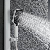 Ensemble de robinet de douche de bain de style moderne PPA à quatre fonctions de style de luxe de couleur blanche