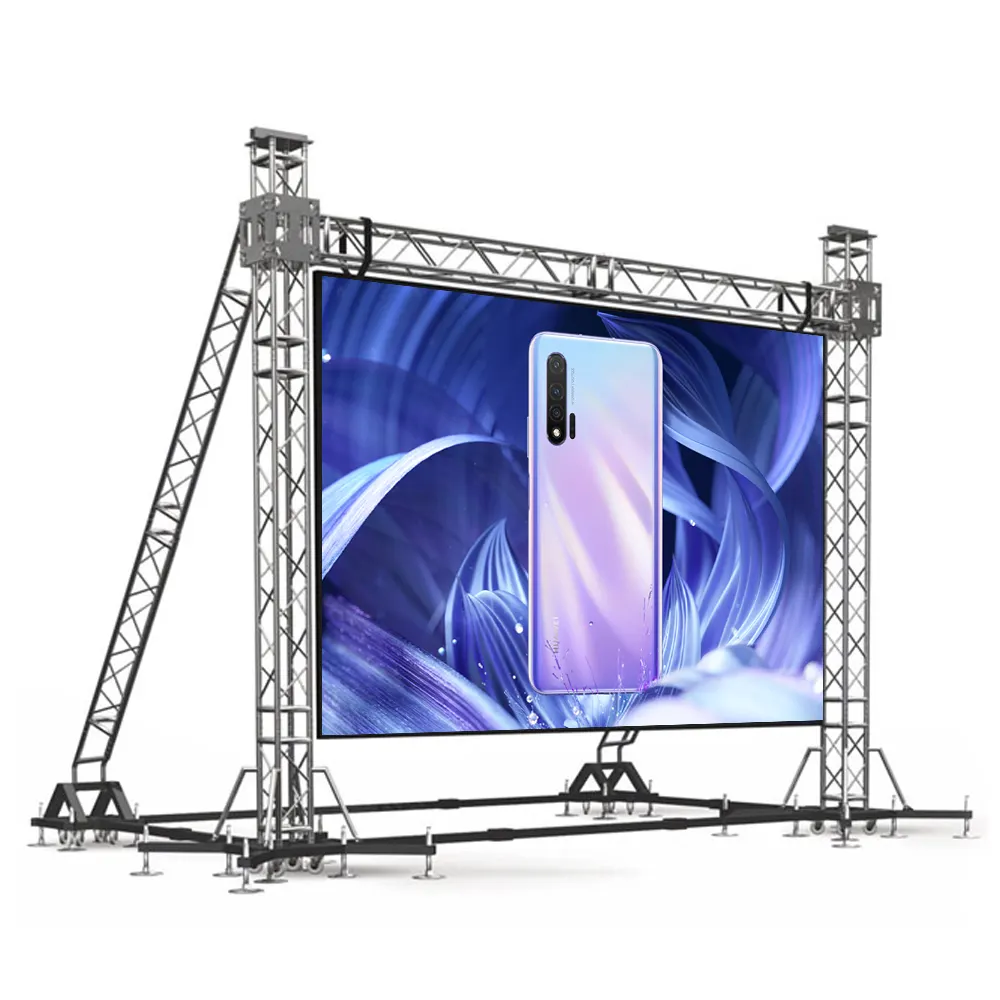 Arc Die-casting aluminum rental cabinet curve LED display outdoor p4.81 camber stage led display