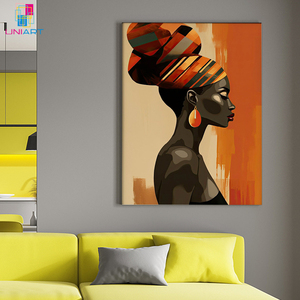 Uniart giá rẻ giá người phụ nữ Châu Phi tường nghệ thuật afrocentric tường trang trí nội thất Châu phi in đương đại nghệ thuật Châu Phi nghệ thuật đen in - Product Image 6