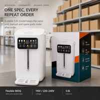 Bouilloire Électrique Thermos 5L en Acier Inoxydable 800W avec Arrêt Automatique Distributeur d'Eau Potable Domestique