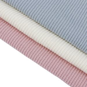 Yüksek kaliteli kumaş 250 GSM 2*2 ribana örgü kumaş 95% pamuk 5% Spandex elastik streç kumaş - Product Image 3