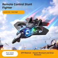 Avion télécommandé 4DRC Fighter V60 pour enfants, jouet pour garçons, résistant aux chutes, en mousse, utilisation en intérieur, contrôle 6 canaux, vidéo 1080p FHD