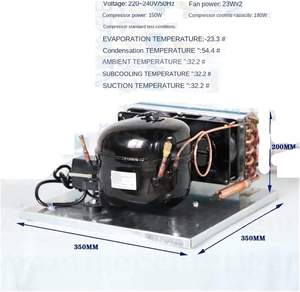 Moteur de condenseur refroidi par air pour réfrigérant QD180C/QD318C R134A, écologique, 110V, unité externe pour réfrigérateur/congélateur, fabriqué en Chine - Product Image 5