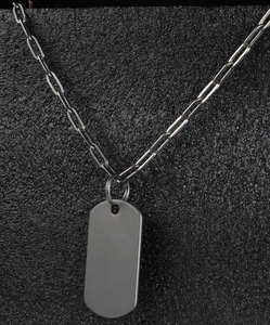 Collana a catena con maglie a graffetta in titanio puro TA1, lunghezza personalizzata 50 cm, delicata sulla pelle - Product Image 4