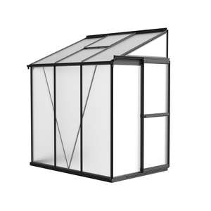 Serre extérieure en plastique à toit pentagonal <span class=keywords><strong>de</strong></span> 8 pieds, <span class=keywords><strong>abri</strong></span> <span class=keywords><strong>de</strong></span> jardinage transparent avec support en aluminium pour la culture des plantes - Product Image 5