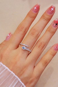 Anillos de Regalo de Boda de Oro de 18K con Forma de Serpiente y Diamantes de Aguamarina Natural de Lujo para Niños, Xinfly Au750, Personalizables - Product Image 3