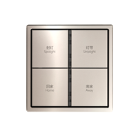 Interruptor de Control KNX de 4 Vías y 4 Grupos de la Serie Lena Moderna para Iluminación de Edificios Comerciales, Control de Iluminación Comercial