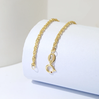 Chaîne en or massif 14 carats (AU585) de 1,5 mm pour la fabrication de bijoux, chaîne en or jaune en gros pour femmes
