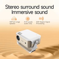 YDH-YT2640 Portable 4K Projecteur Android 13 Mise au point manuelle 600 Lumens 720P Type-C WiFi pour Bluetooth 2G RAM pour Home Cinéma