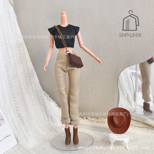 Série Fantasy Transfrontalière 30cm 11 pouces Échelle 1/6 pour Poupée Jeans T-shirt Style Décontracté Sac à Chaîne Tendance Accessoires Pointus - Product Image 2