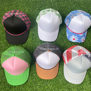 Tri-Màu Neon Leopard Lưới Trở Lại Cap Puff Neon Đảng Trucker Mũ Cho Phụ Nữ Mùa Hè Bãi Biển Kỳ Nghỉ Cabo Chains Mũ - Product Image 5