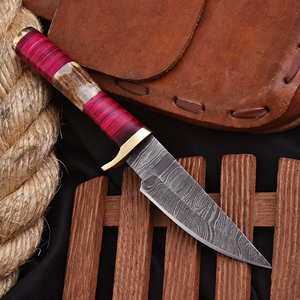 Cuchillo de Caza de Acero Inoxidable de Alta Calidad con Punta Caída, Mango de Madera Natural, para Camping y Bushcraft, Profesional, con 3 Años de Garantía - Product Image 1