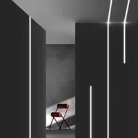 Profilé en aluminium LED noir 2010 2310 en forme de U avec diffuseur laiteux noir pour éclairage mural, éclairage de meuble de cuisine, bande lumineuse linéaire