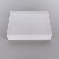 Bloc rectangulaire en acrylique givré personnalisé en usine, bloc en plexiglas, bloc de présentation de logo, cube en acrylique transparent solide