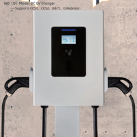 Station de recharge rapide DC pour véhicules électriques, double pistolet et murale, 40KW 60KW 80KW, CCS1 CCS2 GBT Chademo, vente en gros d'usine à prix abordable