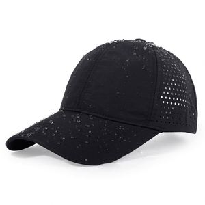 Wholesale Manufacturer Quick Drying Laser Cut Hole <b>Men</b> Nylon <b>Baseball</b> Hat 6 Panel Waterproof <b>Cap</b> - Product Image 1