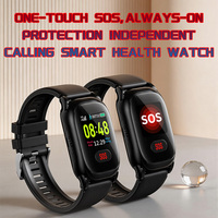 Montre connectée pour personnes âgées avec positionnement GPS AGPS WIFI LBS, alarme de chute SOS, moniteur de fréquence cardiaque, de température, de pression artérielle, IP67, appel bidirectionnel
