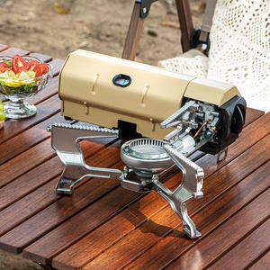 Réchaud à gaz de camping, brûleur à gaz en cassette, 2600W, portable, pliable, pour la randonnée en plein air, barbecue, cuisinière de voyage - Product Image 2