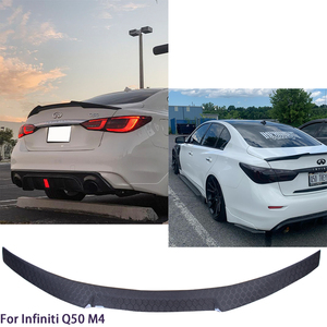 สปอยเลอร์หลังคาร์บอนไฟเบอร์ทรงรังผึ้งสไตล์ M4 สำหรับ Q50 Q50S Q50L ปี 2013-2023 - Product Image 1