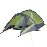 Tente de camping familiale imperméable trois saisons, 3 personnes, double couche, une chambre, un salon, pliable, grande tente d'extérieur