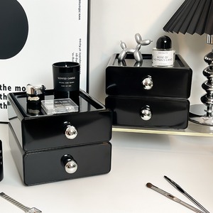 Desktop <b>Drawer</b> <b>Storage</b> <b>Box</b> Multi Layer Cosmetic Organizer Rectangular PP Standing Type Office Organizer - Product Image 4