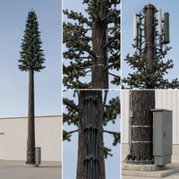 Tour de télécommunication Junhao en acier galvanisé à chaud pour antenne sans fil dissimulée, camouflage arbre à feuilles persistantes