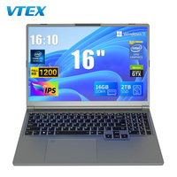 Ordinateur Portable Professionnel Gaming et Bureautique 16 Pouces, 1920x1200 FHD IPS Quad Core, 1,78 kg Ultra Léger, DDR, Emplacement SSD