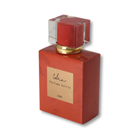 Bouteille de parfum forme personnalisée disponible emballage bouteille à rouleau en verre 10ml bouteille de parfum carrée 50ml