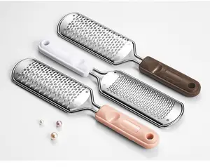 Pedicure Foot File Callus Remover Stainless Steel Foot Scraper Portable Rasp Colossal Foot Grater Scrubber Pro for Wet Dry Feet