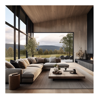 Ventanas de Aluminio de Doble Acristalamiento Estilo Americano Personalizadas, Insonorizadas, con Rotura de Puente Térmico, para Proyectos Hoteleros, Ventana Grande de Vidrio
