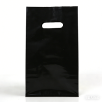 Sacs shopping en plastique laminé recyclable de haute qualité, avec poignée découpée, résistants à l'humidité, logo personnalisé