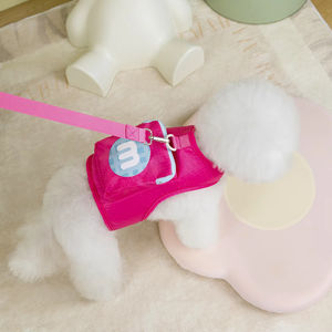 New Pet Cloth Luxurious <b>Dog</b> Vest Harness Leash Set Classic Style Colorful <b>Dog</b> Coat - Product Image 4
