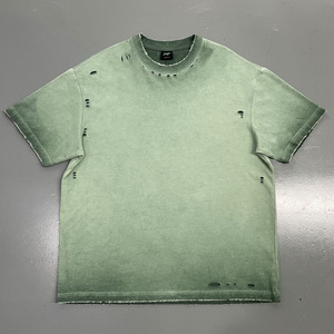 T-shirt <span class=keywords><strong>Vintage</strong></span> pria kustom kaus ukuran besar Pudar pudar matahari kaus ukuran besar asam Stonewash 100% katun - Product Image 1