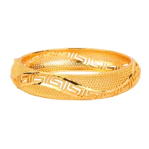 2023 Luxury Charm Bracelets 21 k champaign gold Metal Bangles for Women Gift dancing party