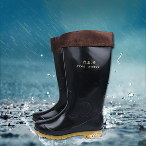 Botas de Invierno para Hombre, Forradas de Felpa, Cálidas, Impermeables, Antideslizantes, de Trabajo, con Caña Alta, para Uso en Exteriores - Product Image 1