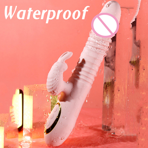 Vibromasseur lapin étanche avec arbre de poussée Vibe Sex Toys pour Couples <span class=keywords><strong>adultes</strong></span> masseur de point G clitoridien et chauffant - Product Image 4