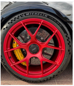 Jantes forgées ultra-légères de style <span class=keywords><strong>BBS</strong></span> FI-R personnalisées par l'usine YUDAO, 19, <span class=keywords><strong>20</strong></span>, 21 pouces, rouge satiné monobloc pour Porsche 992 GT3 <span class=keywords><strong>RS</strong></span> - Product Image 1