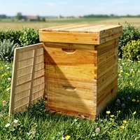 Kit complet de ruche Langstroth en cire bouillie, ruche à 10 cadres avec superbes, équipement et pièces d'apiculture pour apiculteurs professionnels