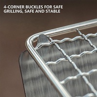 Ensemble de barbecue pliable de camping haut de gamme, barbecue portable, cuisinière, acier inoxydable 304, commande tactile, mini foyer pour 2-3 personnes, MUYI