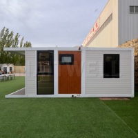Maison conteneur pliable isolée de style personnalisé, extensible, modulaire, préfabriquée, résistante au vent, pour une utilisation longue durée