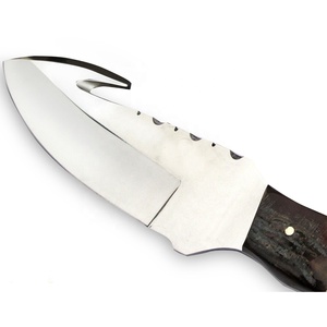 Nouveau Damas Acier Chasse Camping Ram Corne Couteau Couteau De Survie En Plein Air Multi Outil Bushcraft Couteau À Lame Fixe - Product Image 3