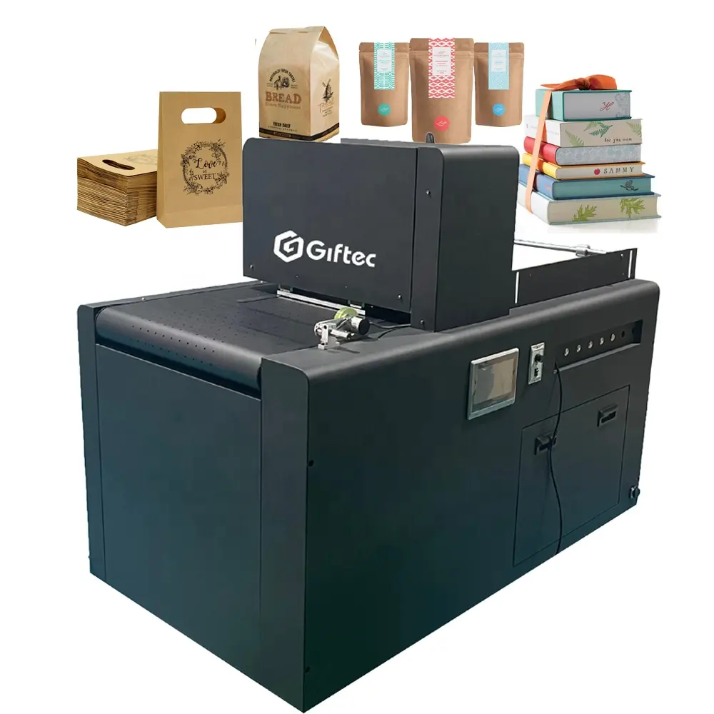 Giftec imprimante sac papier kraft impresora bolsa почтовый Однопроходный печатный станок на упаковках книжный крафтовый краситель