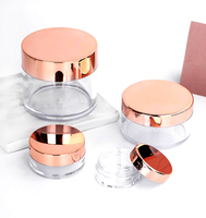 Pot cosmétique de luxe en plastique avec couvercle or, noir, blanc – 5g, 10g, 20g, 30g, 50g, 80g, 100g – Pots à beurre pour les lèvres et le corps avec couvercle