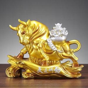 Adornos de caballo de resina epoxi dorada, arte popular, sala de estar de la suerte y oficina, decoración de estudio, artesanías, regalos de apertura - Product Image 4