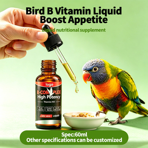 Botella con Gotero Ámbar de 60ml 100ml para Vitaminas Líquidas para Aves, Palomas de Competición, Gallos de Pelea, Aves de Corral, Fórmula Personalizable OEM ODM - Product Image 4