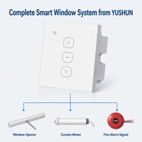 Adaptador de Corriente Inalámbrico AC100-240V 24V 3A con Interfaz de Alarma contra Incendios, Control Remoto RF de 30-100m para Abridor de Ventanas y Motor de Cortinas